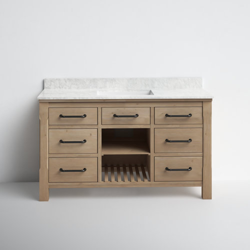 Farmhouse & Rustic Light Wood Bathroom Vanities | Birch Lane